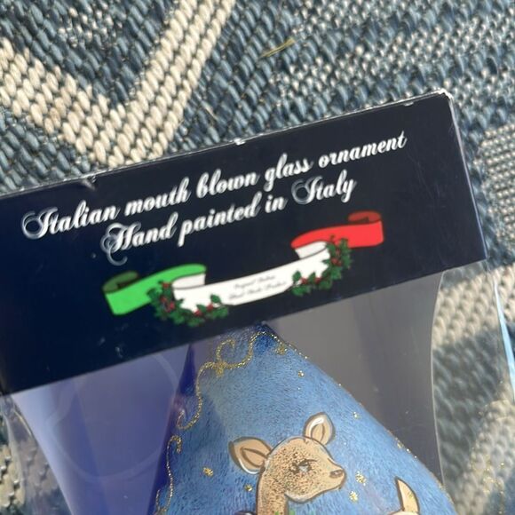 Italian Mouth Blown Glass Ornament  Large - Picture 3 of 5